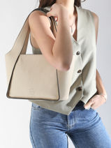 Sac Port paule Foudre Cuir Etrier Beige foudre EFOD107M-vue-porte