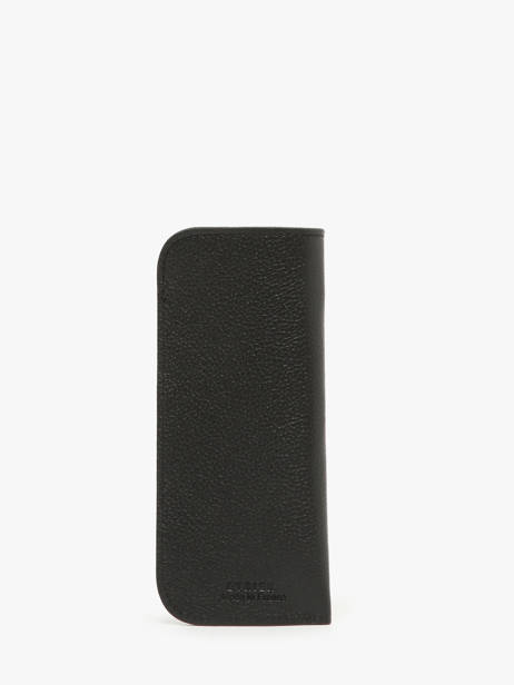Sunglass Case Madras Leather Etrier Black madras EMAD5001 other view 2