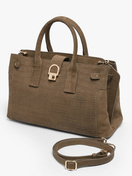 Satchel M Equestre Croco Leather Etrier Gray equestre croco EEQC142M other view 1